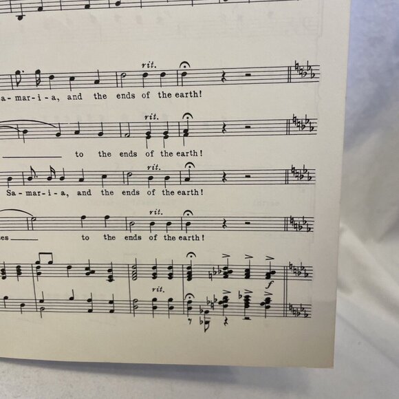 Ye Shall Be Witnesses S.A.T.B. Piano Sheet Music Kirk 1963 Lillenas Pub. AT-1017 - Picture 8 of 8